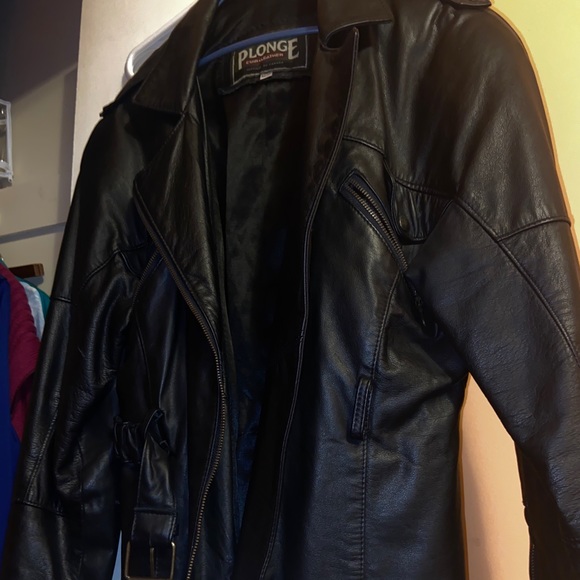 BLACK PLONGÉ LEATHER JACKET